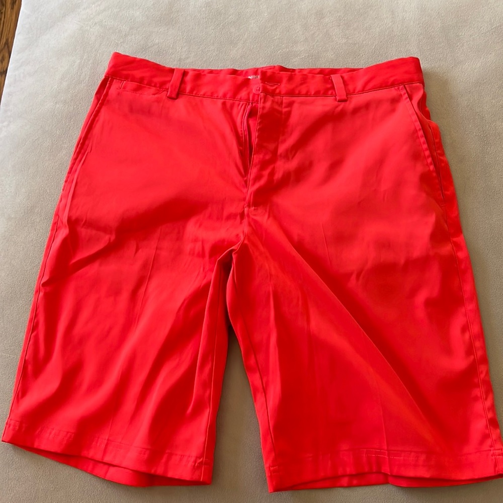 Bright red Nike golf shorts size 32